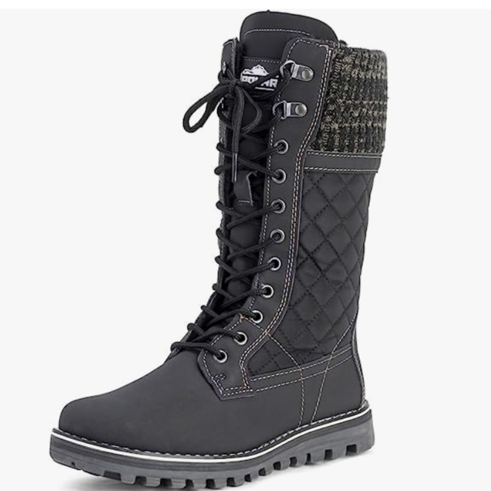 NWT POLAR Faux Fur Waterproof Outdoor Walking Snow Winter Boots, size 8, grey